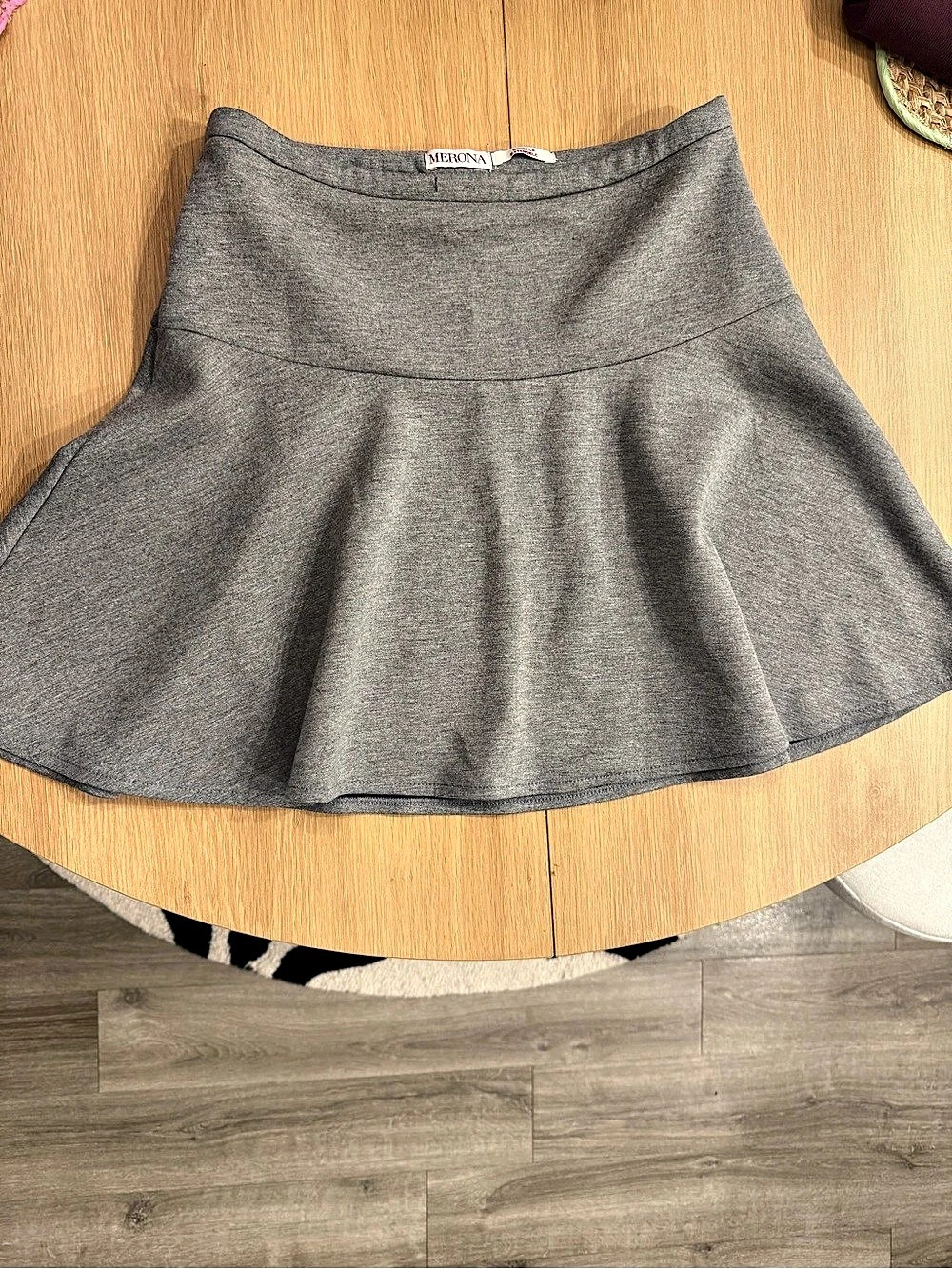 Merona Heather Gray Stretch Skater Mini Skirt Gray Size 2